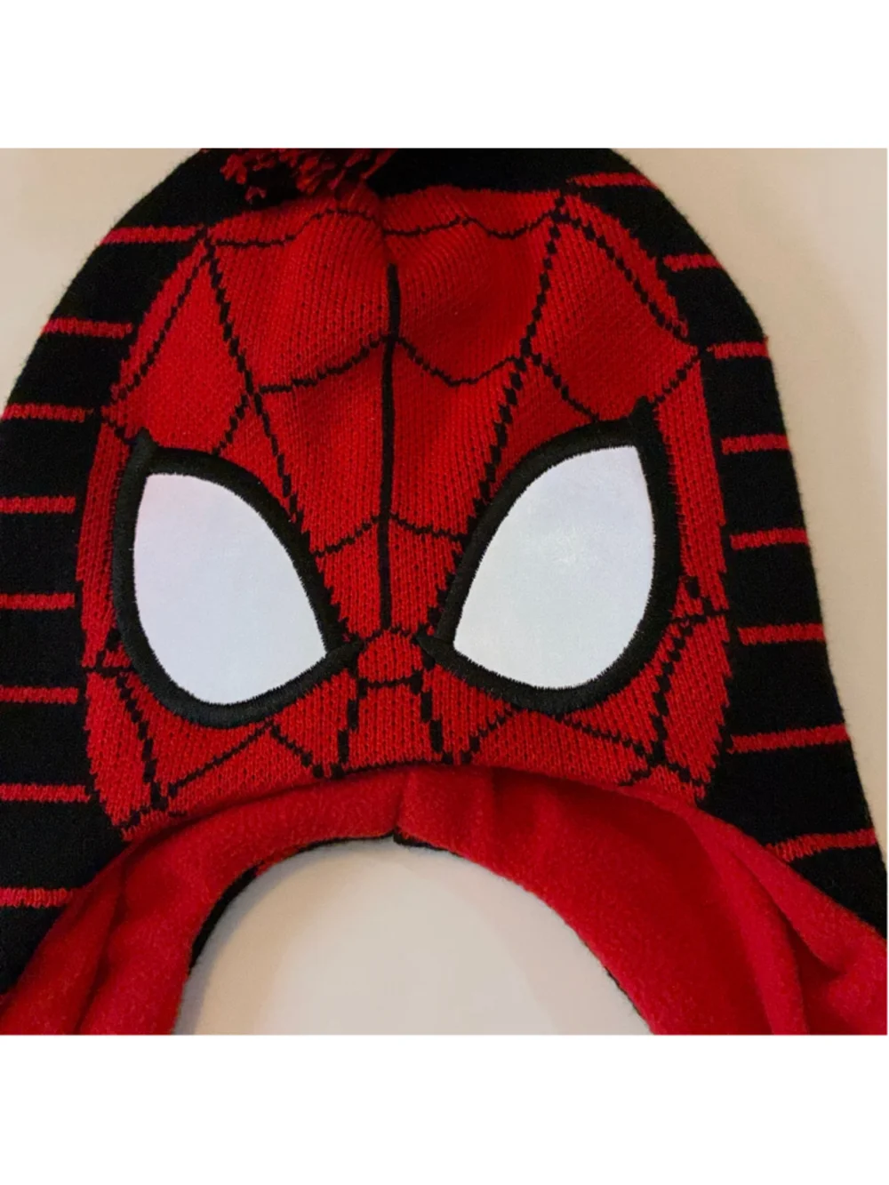 Boys Marvel Spider-Man Knit Hat One Size Red Black
